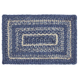 Farmhouse Great Falls Blue Table Placemat, Blue White, Jute Blend, Rectangle, 10x15 Inches, 12 Pack 12 Pack