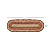 Ginger Spice Jute Stair Tread Oval Latex 8.5x27, Set of 7