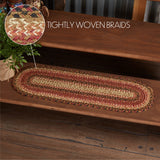 Ginger Spice Jute Stair Tread Oval Latex 8.5x27, Set of 7