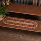 Ginger Spice Jute Stair Tread Oval Latex 8.5x27, Set of 7