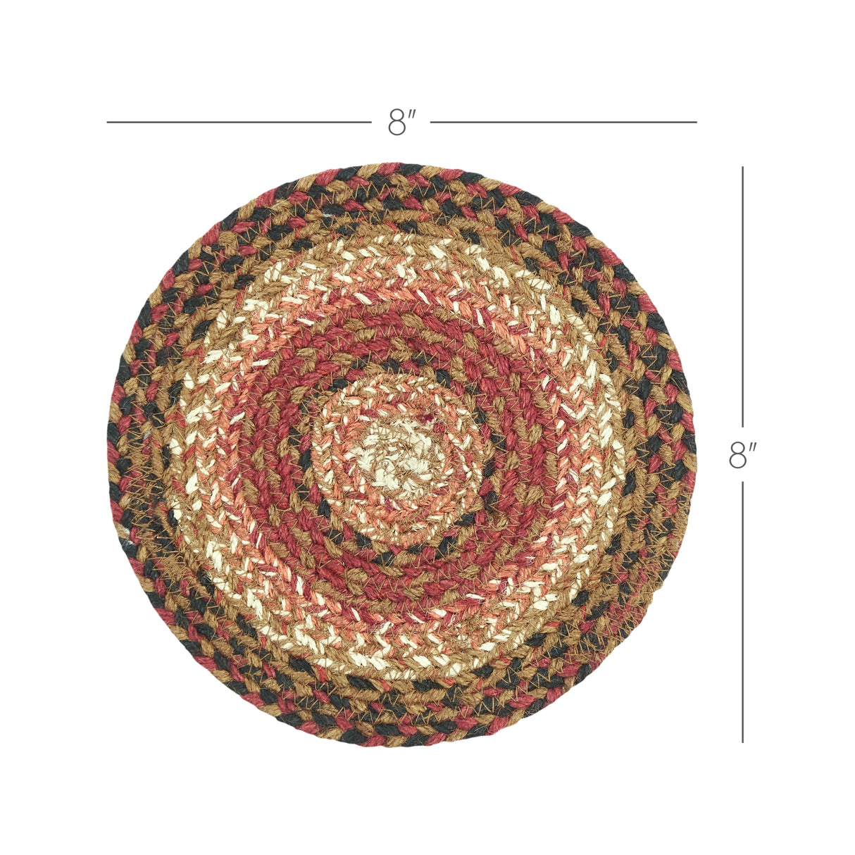 Ginger Spice Jute Trivet 8, Set of 3