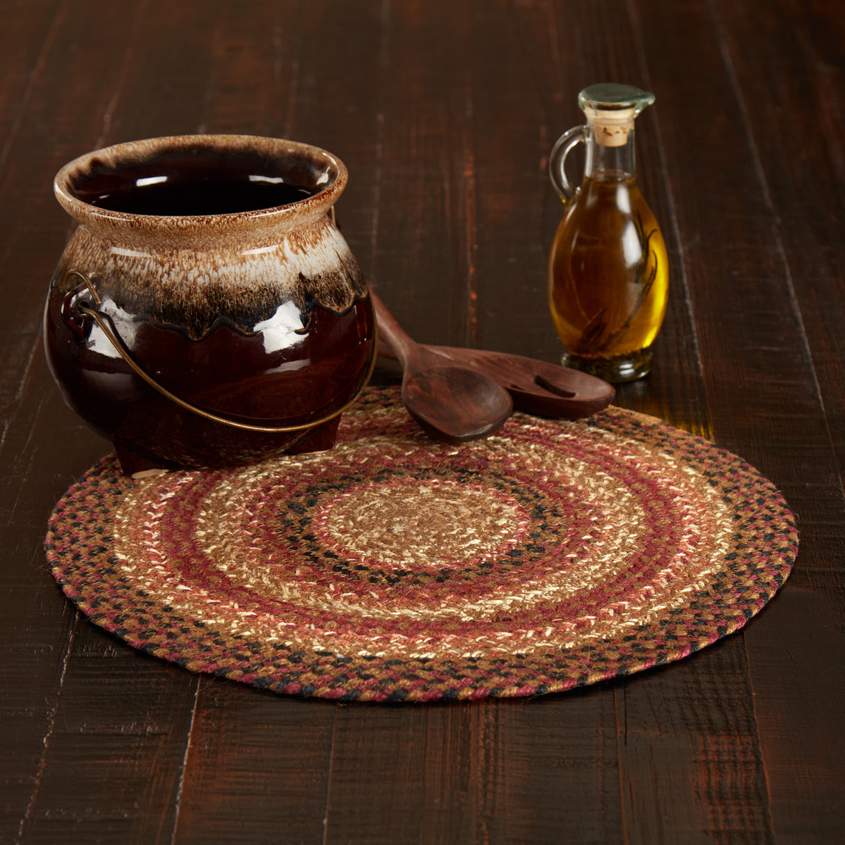 Ginger Spice Jute Trivet 15, Set of 3