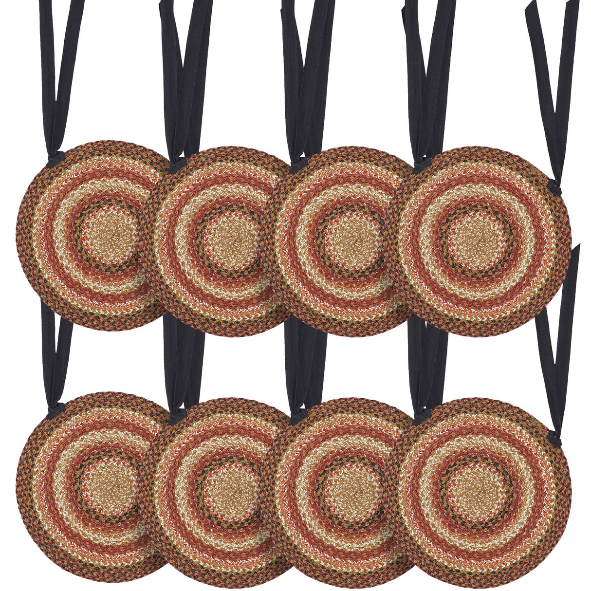 Ginger Spice 15 Inch Jute Chair Pad