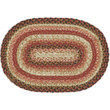 Ginger Spice Table Placemat, Orange Red Natural, Jute Blend, Oval, 12x18 Inches, 4 Pack 4 Pack