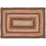 Ginger Spice Table Placemat, Orange Red Natural, Jute Blend, Rectangle, 12x18 Inches, 2 Pack