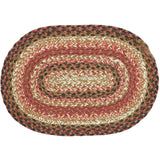 Ginger Spice Table Placemat, Orange Red Natural, Jute Blend, Oval, 10x15 Inches, 12 Pack 12 Pack