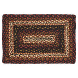 Country Beckham Placemat, Red Black Tan, Jute Blend, Rectangle, 10x15 Inches, 2 Pack
