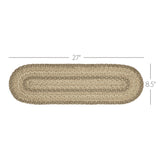 Cobblestone Jute Stair Tread Oval Latex 8.5x27, Set of 7