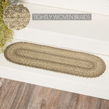 Cobblestone Jute Stair Tread Oval Latex 8.5x27, Set of 7