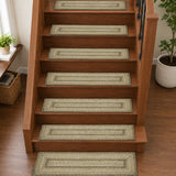 Cobblestone Jute Stair Tread Rect Latex 8.5x27, Set of 7