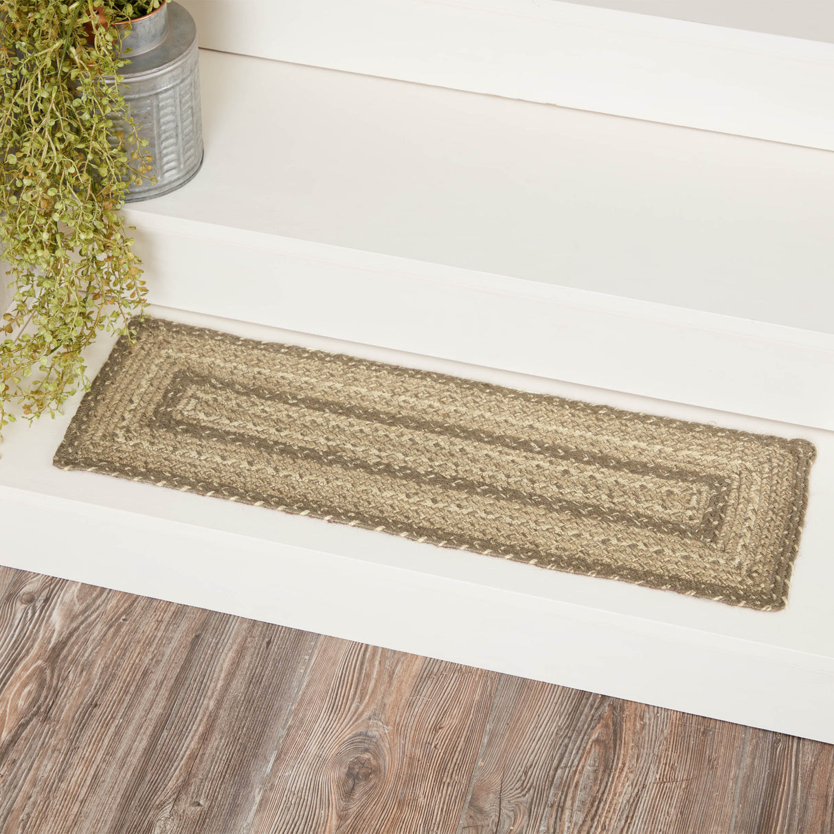 Cobblestone Jute Stair Tread Rect Latex 8.5x27, Set of 7