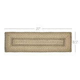 Cobblestone Jute Stair Tread Rect Latex 8.5x27, Set of 7
