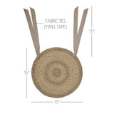 Cobblestone Jute Chair Pad 15 inch Diameter