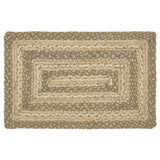 Farmhouse Cobblestone Table Placemat, Tan Grey White, Jute Blend, Rectangle, 12x18 Inches, 8 Pack 8 Pack