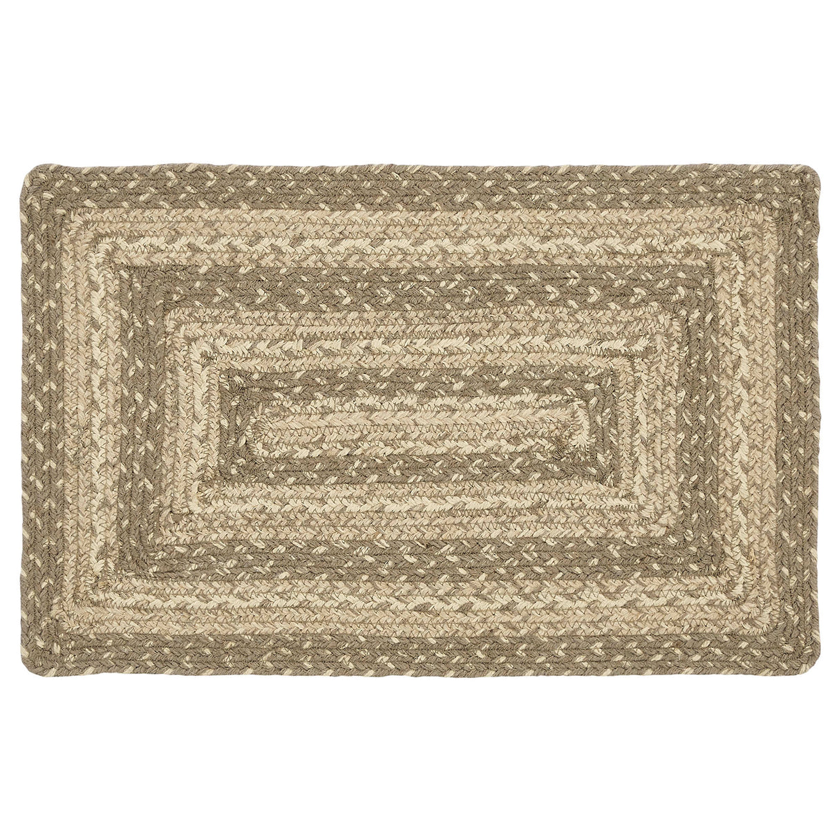 Farmhouse Cobblestone Table Placemat, Tan Grey White, Jute Blend, Rectangle, 12x18 Inches, 12 Pack 12 Pack