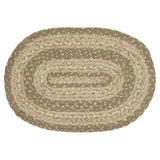 Farmhouse Cobblestone Table Placemat, Tan Grey White, Jute Blend, Oval, 10x15 Inches, 12 Pack 12 Pack
