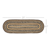 Espresso Jute Stair Tread Oval Latex 8.5x27, Set of 7