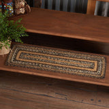 Espresso Jute Stair Tread Rect Latex 8.5x27, Set of 7