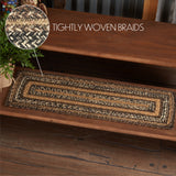 Espresso Jute Stair Tread Rect Latex 8.5x27, Set of 7