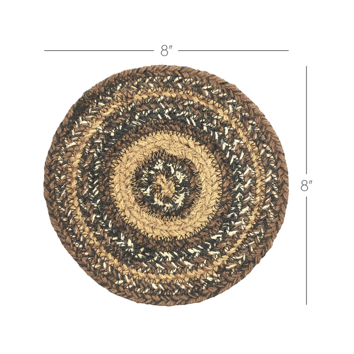 Espresso Jute Trivet 8, Set of 3