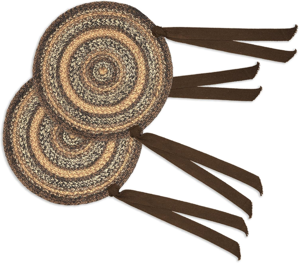 Espresso Jute 15 Inch Chair Pad