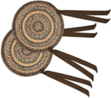 Espresso Jute 15 Inch Chair Pad