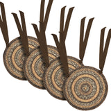 Espresso Jute 15 Inch Chair Pad