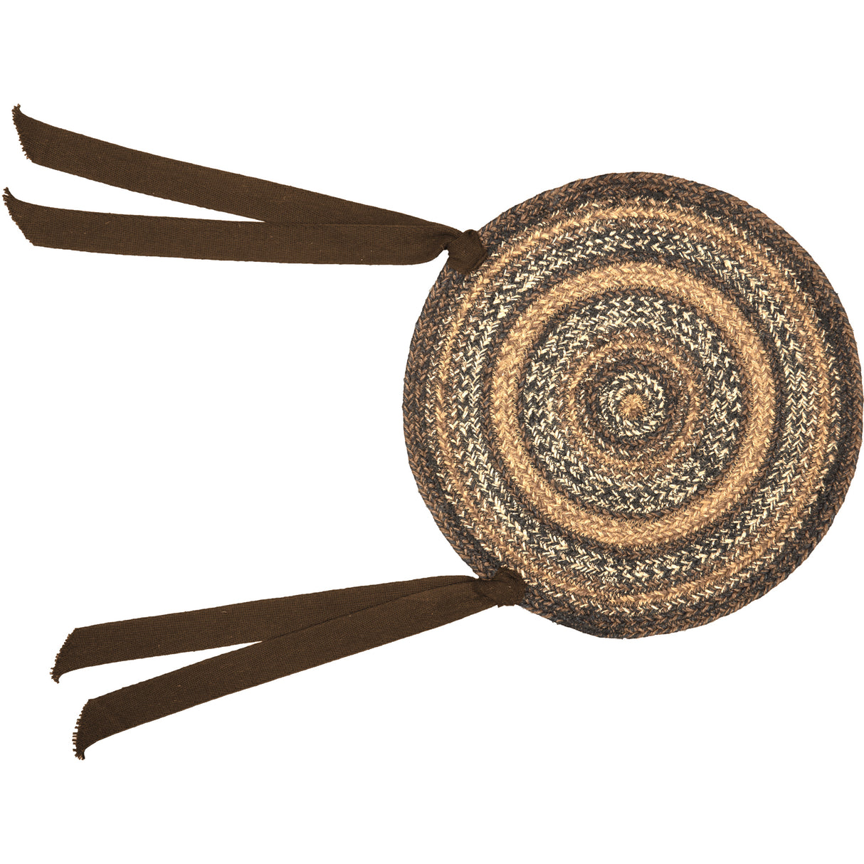 Espresso Jute 15 Inch Chair Pad
