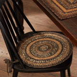 Espresso Jute 15 Inch Chair Pad