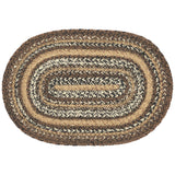 Country Espresso Table Placemat, Brown Black Tan, Jute Blend, Oval, 12x18 Inches, 12 Pack 12 Pack