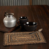 Country Espresso Table Placemat, Brown Black Tan, Jute Blend, Rectangle, 10x15 Inches, 12 Pack 12 Pack