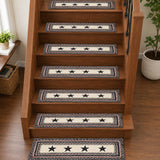 Colonial Star Jute Stair Tread Rect Latex 8.5x27, Set of 7