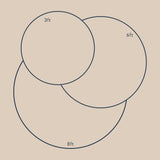 Landon Jute Rug Stencil Stars w/ Pad 3ft Round