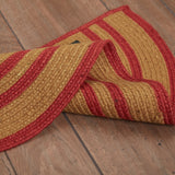 Liberty Stars Flag Jute Rug Half Circle w/ Pad 16.5x33