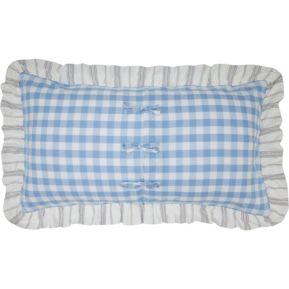 Annie Blue Floral Ruffled Sham, Set of 2