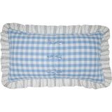 Annie Blue Floral Ruffled Standard Sham 21x27, Set of 2