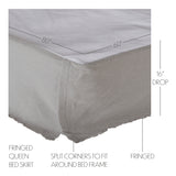 Burlap Fringed Bed Skirt