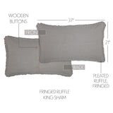 Burlap Dove Gray Sham, Set of 2