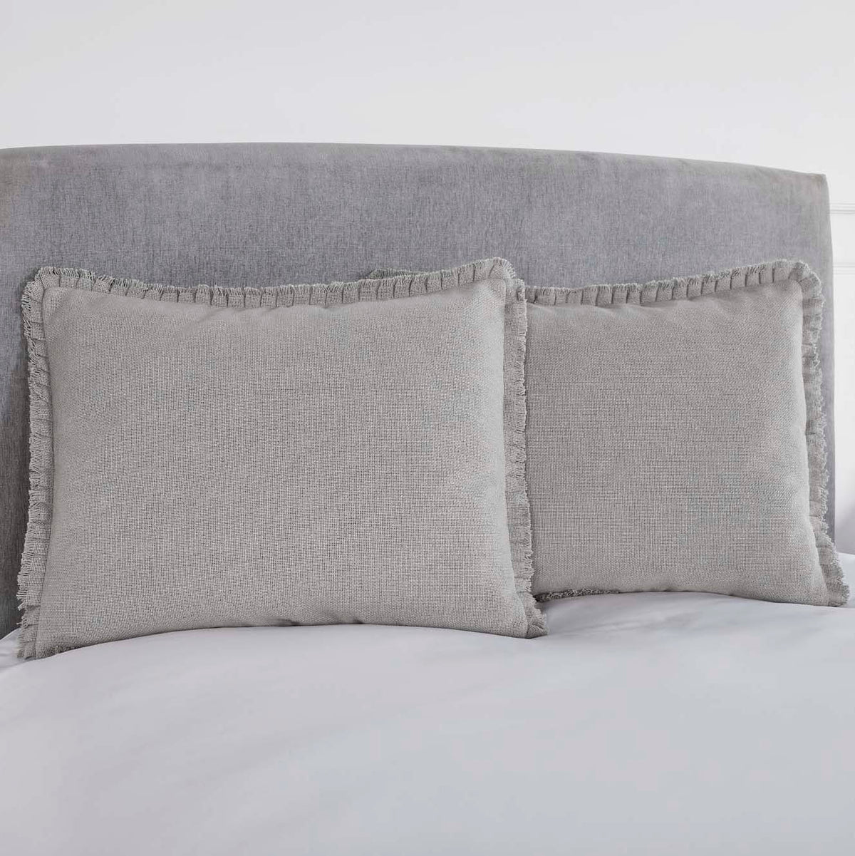 Burlap Dove Gray Sham, Set of 2