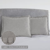 Burlap Dove Gray Sham, Set of 2
