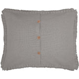 Burlap Dove Gray Sham, Set of 2