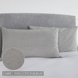 Burlap Dove Grey King Sham 21x37, Set of 2