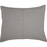 Burlap Dove Gray Sham, Set of 2