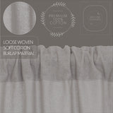 Burlap Dove Grey Prairie Long Panel Set of 2 84x36x18