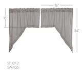 Burlap Antique Curtain Set