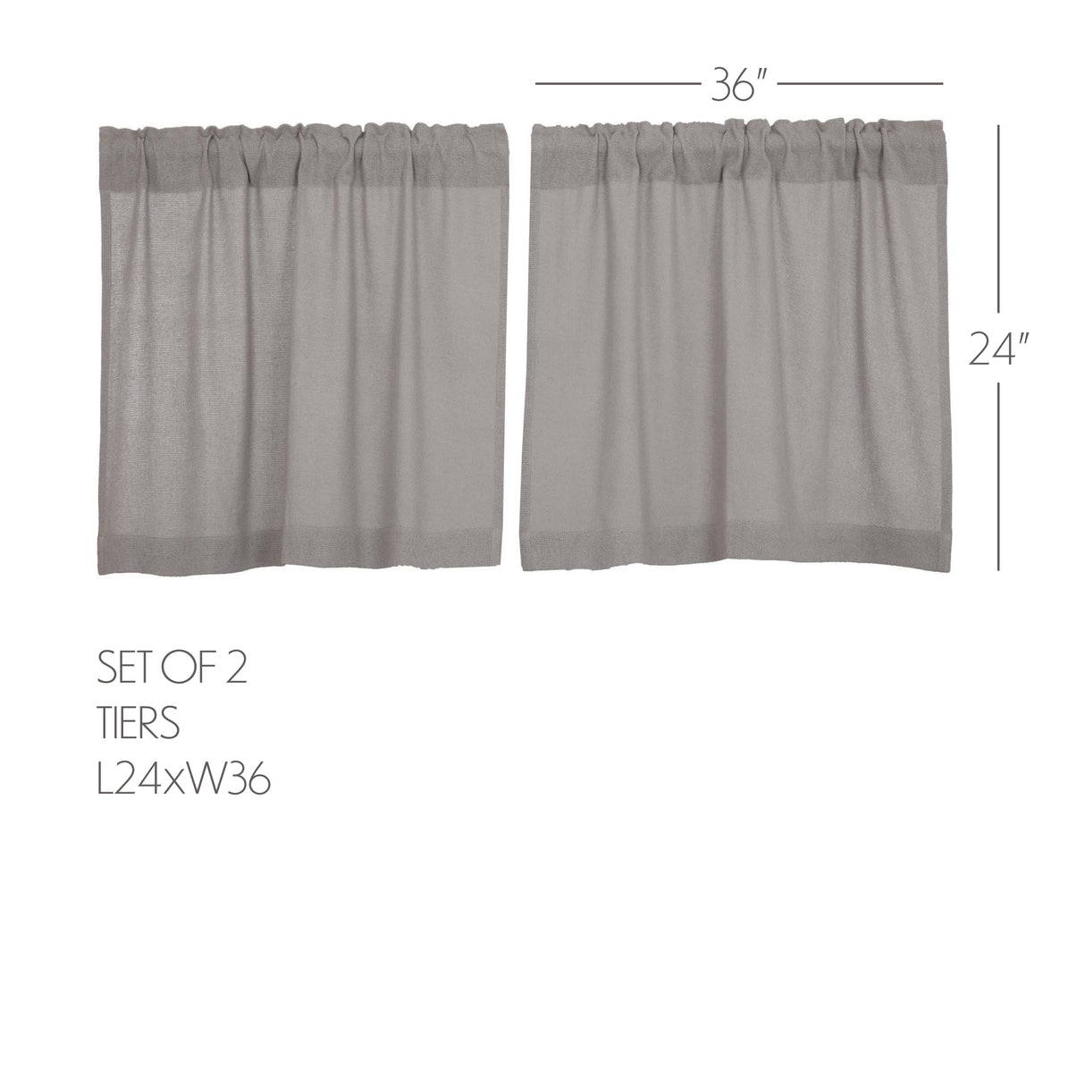 Burlap Antique Curtain Set