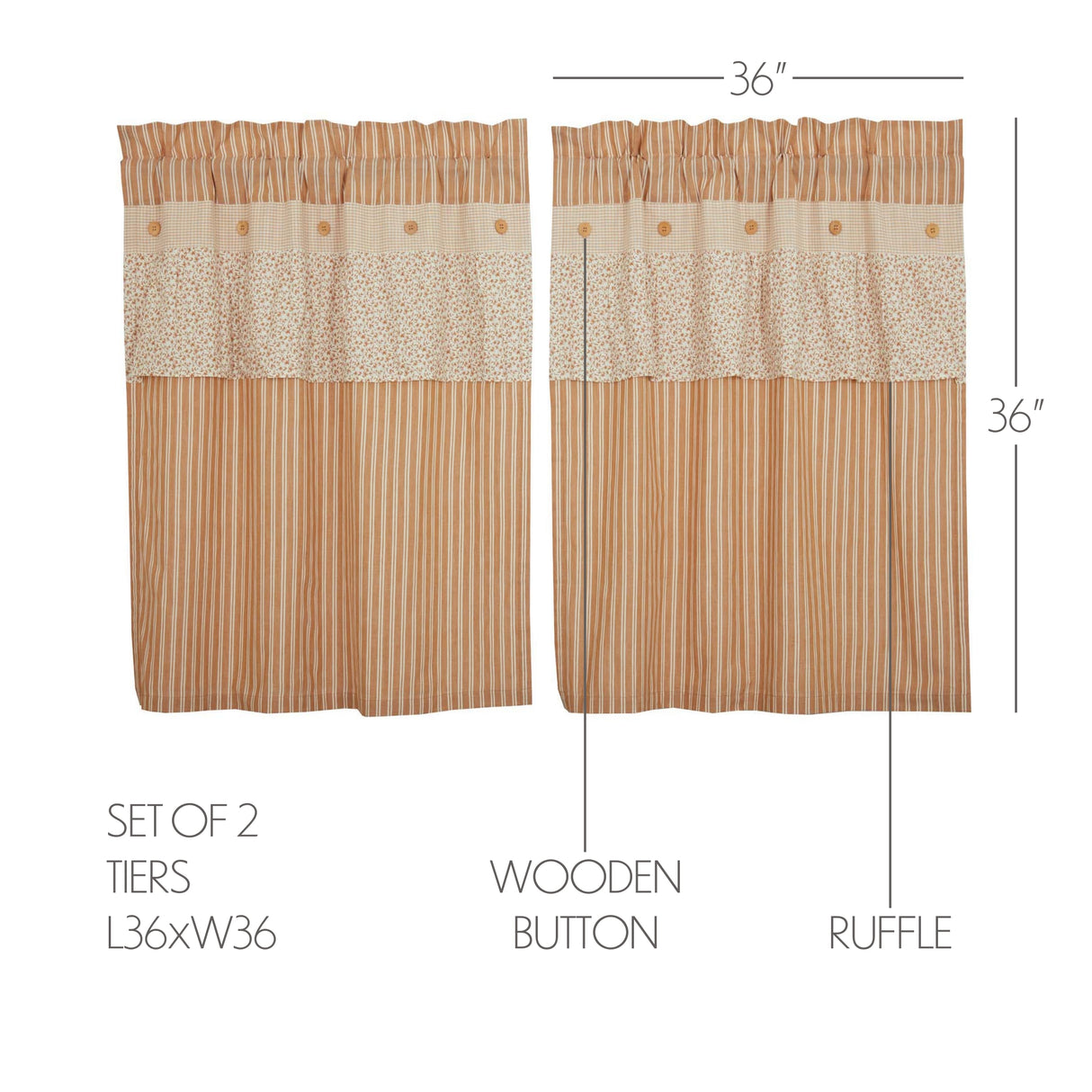 Camilia Ruffled Curtain Set