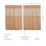 Camilia Ruffled Curtain Set