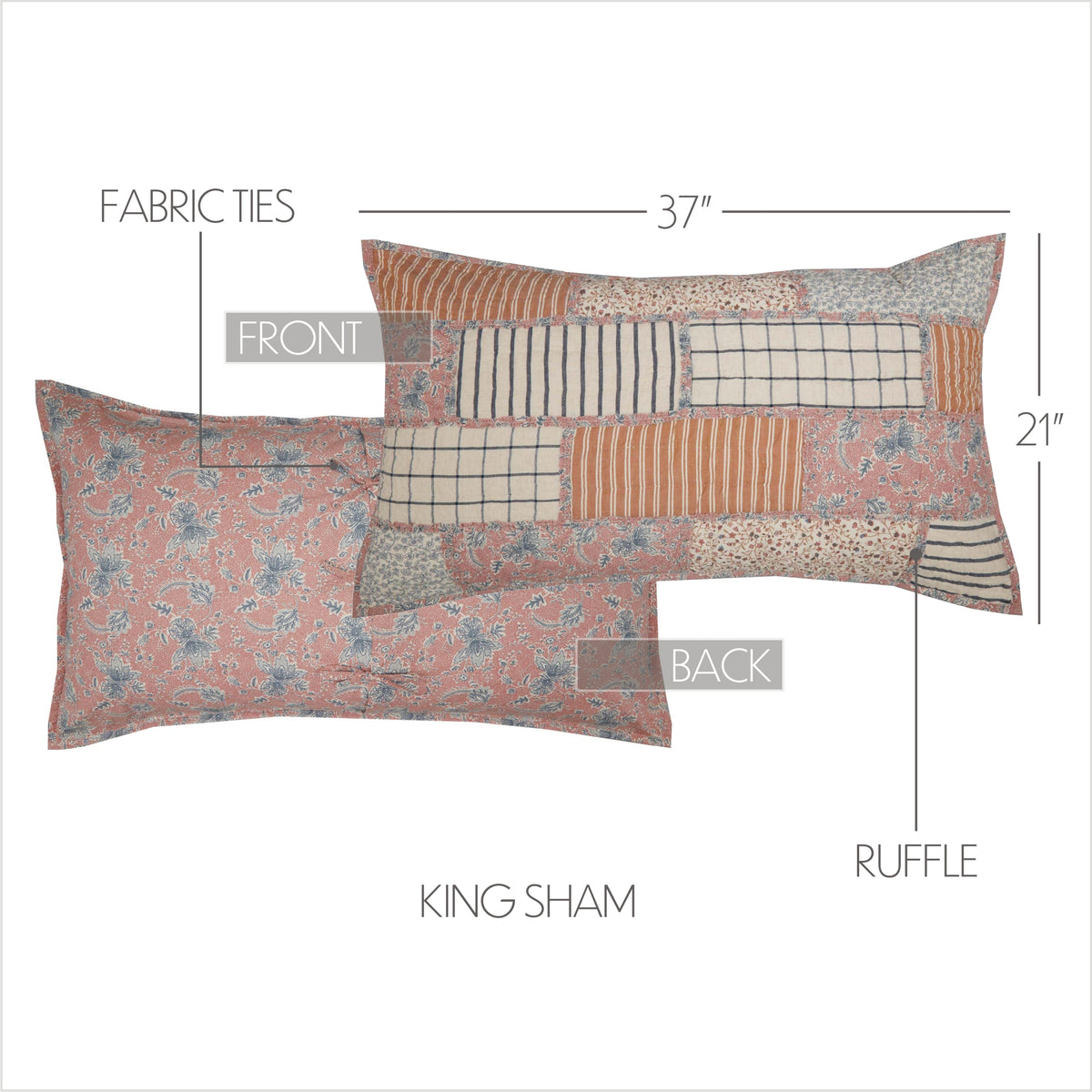 Kaila King Sham 21x37, Set of 2