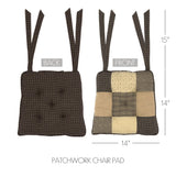 Kettle Grove 14 Inch Patchwork Chair Pad